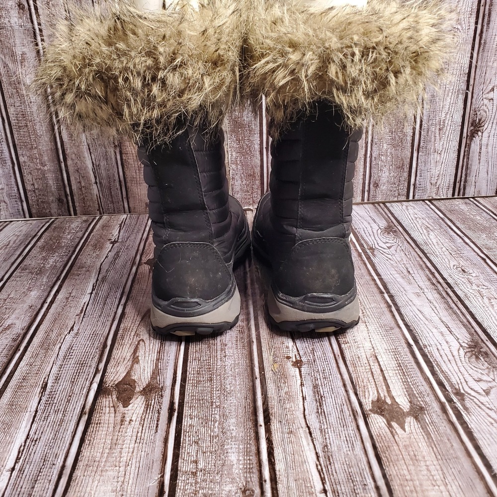 Women's Eddie Bauer Snow Boots Black Waterproof Vibram Sole High Top Size 8 - Picture 5 of 11